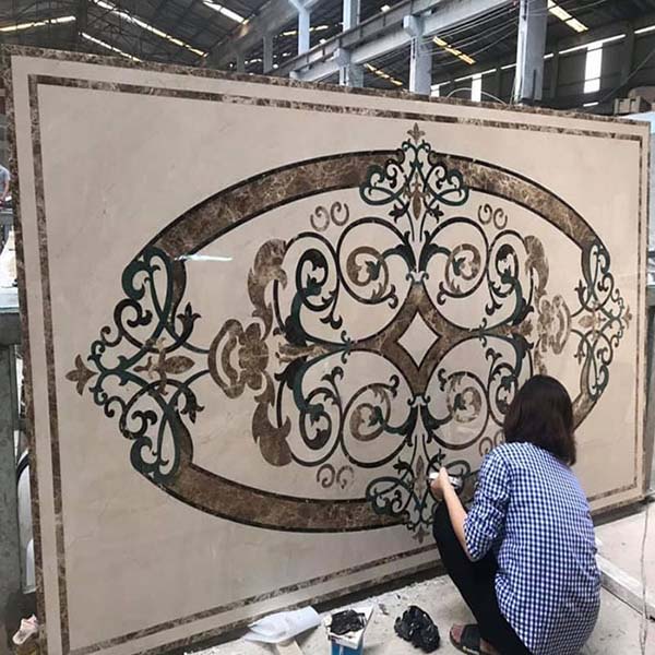 mẫu nền nhà dá marble hoa văn đep